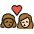 Kiss Woman Woman Medium Dark Skin Tone Light Skin Tone Emoji from OpenMoji Set