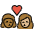 Kiss Woman Woman Medium Dark Skin Tone Medium Light Skin Tone Emoji from OpenMoji Set