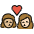 Kiss Woman Woman Medium Light Skin Tone Light Skin Tone Emoji from OpenMoji Set