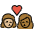 Kiss Woman Woman Medium Light Skin Tone Medium Dark Skin Tone Emoji from OpenMoji Set