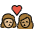 Kiss Woman Woman Medium Light Skin Tone Medium Skin Tone Emoji from OpenMoji Set