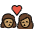 Kiss Woman Woman Medium Skin Tone Emoji from OpenMoji Set