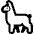 Llama High Contrast Emoji from Fluent Emoji High Contrast Set