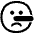 Lying Face High Contrast Emoji from Fluent Emoji High Contrast Set