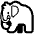 Mammoth High Contrast Emoji from Fluent Emoji High Contrast Set