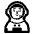Man Astronaut High Contrast Default Emoji from Fluent Emoji High Contrast Set