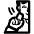 Man Deaf High Contrast Default Emoji from Fluent Emoji High Contrast Set