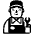 Man Mechanic High Contrast Default Emoji from Fluent Emoji High Contrast Set