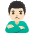 Man Pouting Light Skin Tone Emoji from Noto Emoji Set