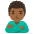 Man Pouting Medium Dark Skin Tone Emoji from Noto Emoji Set