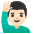 Man Raising Hand Light Skin Tone Emoji from Noto Emoji Set