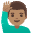 Man Raising Hand Medium Skin Tone Emoji from Noto Emoji Set