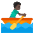 Man Rowing Boat Dark Skin Tone Emoji from Noto Emoji Set