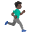 Man Running Facing Right Dark Skin Tone Emoji from Noto Emoji Set