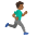 Man Running Facing Right Medium Dark Skin Tone Emoji from Noto Emoji Set