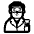 Man Scientist High Contrast Default Emoji from Fluent Emoji High Contrast Set