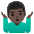 Man Shrugging Dark Skin Tone Emoji from Noto Emoji Set