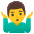 Man Shrugging Emoji from Noto Emoji Set