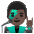 Man Singer Dark Skin Tone Emoji from Noto Emoji Set