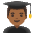 Man Student Medium Dark Skin Tone Emoji from Noto Emoji Set