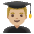 Man Student Medium Light Skin Tone Emoji from Noto Emoji Set