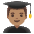 Man Student Medium Skin Tone Emoji from Noto Emoji Set