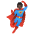 Man Superhero Dark Skin Tone Emoji from Noto Emoji Set