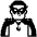 Man Supervillain High Contrast Default Emoji from Fluent Emoji High Contrast Set