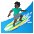 Man Surfing Dark Skin Tone Emoji from Noto Emoji Set