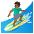 Man Surfing Medium Dark Skin Tone Emoji from Noto Emoji Set