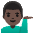Man Tipping Hand Dark Skin Tone Emoji from Noto Emoji Set
