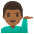 Man Tipping Hand Medium Dark Skin Tone Emoji from Noto Emoji Set