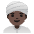 Man Wearing Turban Dark Skin Tone Emoji from Noto Emoji Set