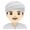Man Wearing Turban Light Skin Tone Emoji from Noto Emoji Set