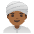 Man Wearing Turban Medium Dark Skin Tone Emoji from Noto Emoji Set