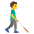 Man With White Cane Facing Right Emoji from Noto Emoji Set