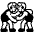 Man Wrestling High Contrast Emoji from Fluent Emoji High Contrast Set