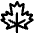 Maple Leaf High Contrast Emoji from Fluent Emoji High Contrast Set