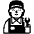 Mechanic High Contrast Default Emoji from Fluent Emoji High Contrast Set