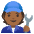 Mechanic Medium Dark Skin Tone Emoji from Noto Emoji Set