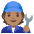 Mechanic Medium Skin Tone Emoji from Noto Emoji Set