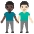Men Holding Hands Dark Skin Tone Light Skin Tone Emoji from Noto Emoji Set