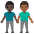 Men Holding Hands Dark Skin Tone Medium Dark Skin Tone Emoji from Noto Emoji Set