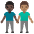 Men Holding Hands Dark Skin Tone Medium Skin Tone Emoji from Noto Emoji Set