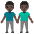 Men Holding Hands Dark Skin Tone Emoji from Noto Emoji Set