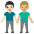 Men Holding Hands Light Skin Tone Medium Light Skin Tone Emoji from Noto Emoji Set
