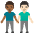 Men Holding Hands Medium Dark Skin Tone Light Skin Tone Emoji from Noto Emoji Set