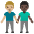Men Holding Hands Medium Light Skin Tone Dark Skin Tone Emoji from Noto Emoji Set