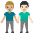 Men Holding Hands Medium Light Skin Tone Light Skin Tone Emoji from Noto Emoji Set