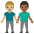 Men Holding Hands Medium Light Skin Tone Medium Dark Skin Tone Emoji from Noto Emoji Set